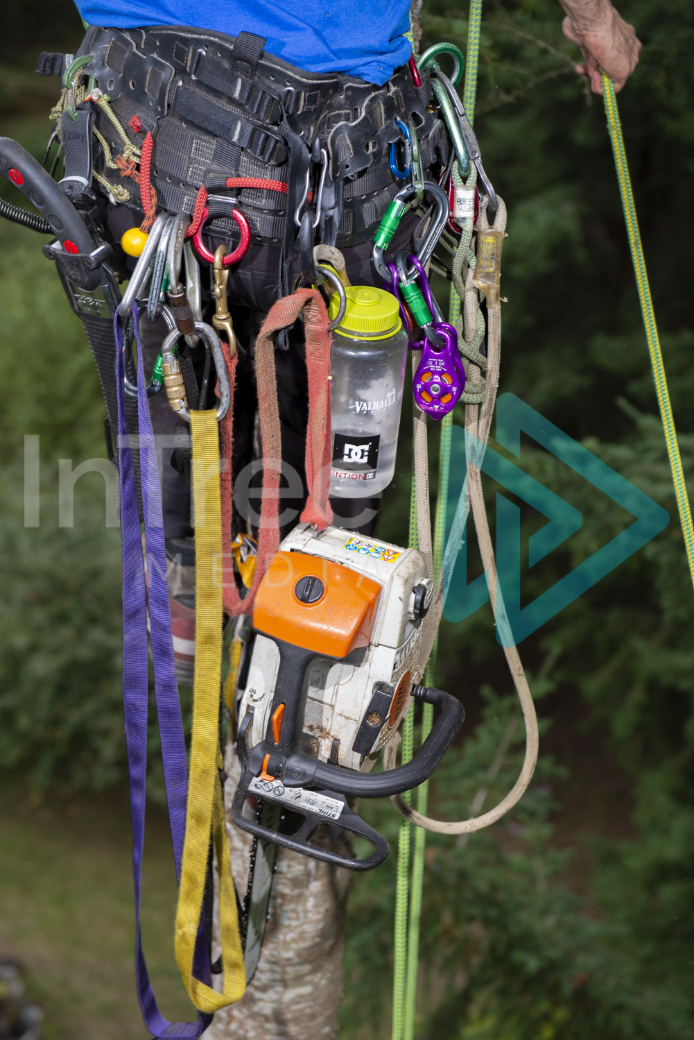 Tree climbing harness with chainsaw 001-21-1269