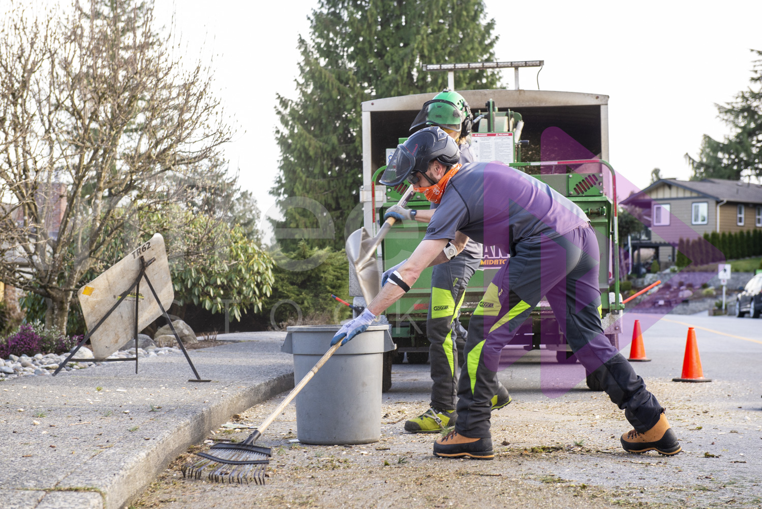 Fine clean up with rake