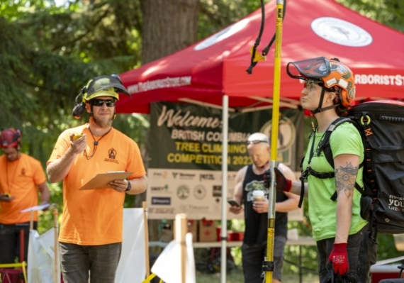 Arborist tree climbing competition BCTCC 2023 tree climbing competition