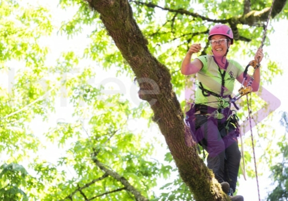 Arborist tree climbing competition Female arborist at tree climbing competition