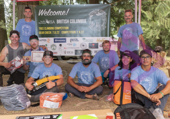 The PNW ISA, BC Tree climbing competiton Masters event