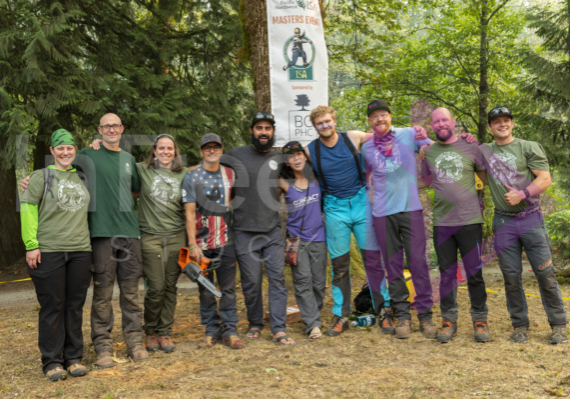 The PNW ISA, BC Tree climbing competiton Masters event