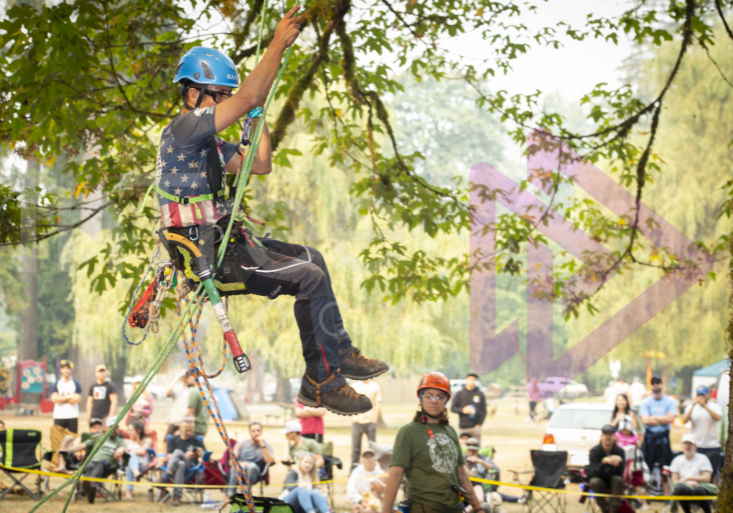 The PNW ISA, BC Tree climbing competiton Masters event